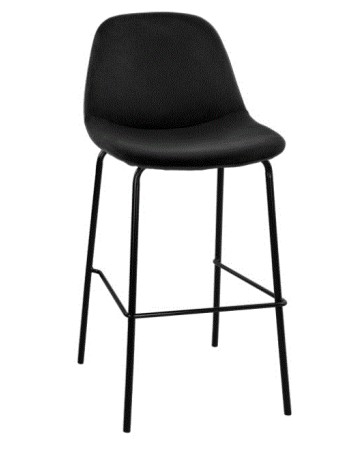 BB - COUNTER STOOL VINCENT BLACK VELVET 47X51X96CM