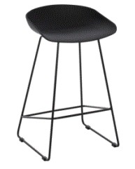 BB - COUNTER STOOL NAILA BLACK 44X44X74HCM