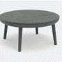BB  - COFFEE TABLE ZODIAC GREY ALUMINIUM & 3D PRINT GLASS TOP 60X28HCM