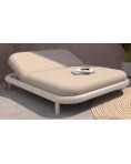 BB - SUNBED DOUBLE EUTOPIA ALUMINIUM CREAM -BEIGE OLEFIN PILLOW