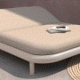 BB - SUNBED DOUBLE EUTOPIA ALUMINIUM CREAM -BEIGE OLEFIN PILLOW