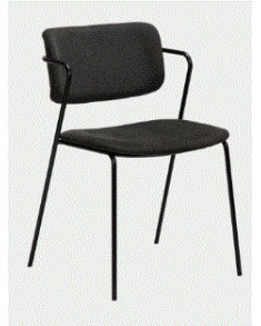 ZED Chair | Crow Black, Black legs