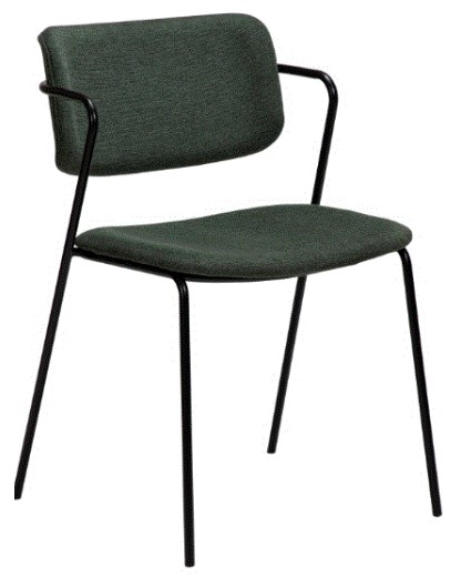 ZED Chair | Dark Green, Black legs