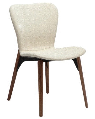 PARAGON Chair | Frosted Almond Boucle,Walnut legs
