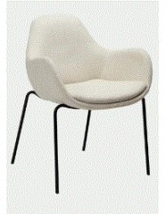 ZIMMER Armchair | Beige  Boucle, Black legs