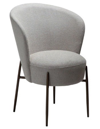 ORBIT Chair | Cashmere Boucle, Black legs