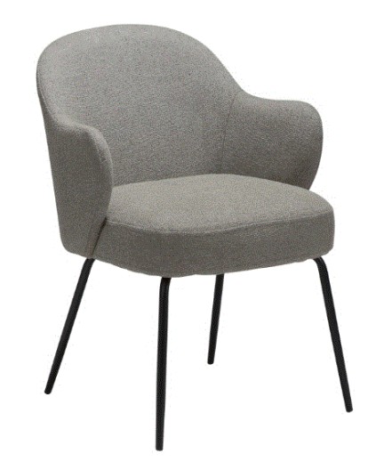 BAE Armchair | Pebble Earth Boucle, Black legs