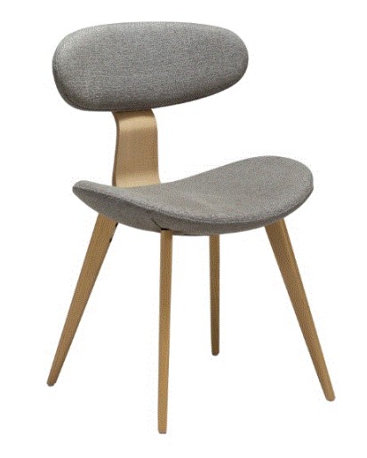 BUCKLE Chair | Pebble Grey Boucle, White Washed Oak legs