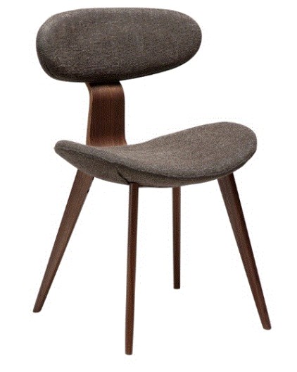 BUCKLE Chair | Major Brown Boucle, Walnut legs