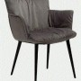 JOIN Armchair | Alu Velvet, Black legs