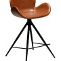 GAIA Counter Stool | Vint. Brown Art.Leather, Black legs