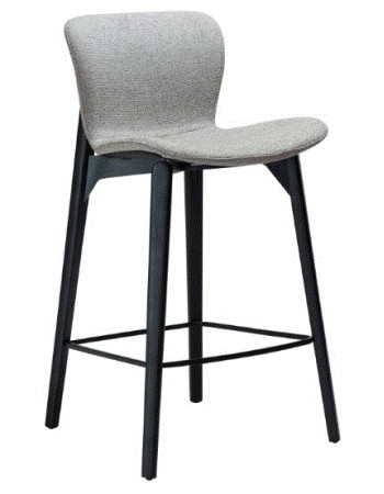 PARAGON Counter Stool | Pebble Earth Boucle, Black Ash legs