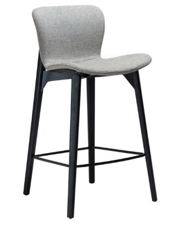 PARAGON Counter Stool | Pebble Earth Boucle, Black Ash legs