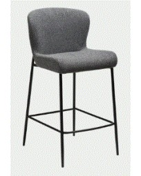 GLAM Counter Stool | Pebble Grey Boucle, Black legs