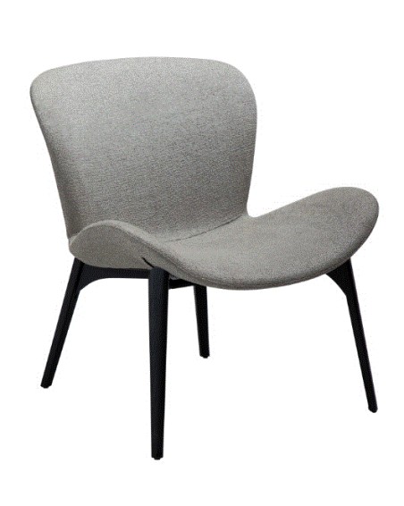 PARAGON Lounge Chair | Pebble Earth Boucle, Black Ash legs