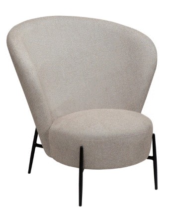 ORBIT Lounge Chair | Cashmere Boucle, Black legs