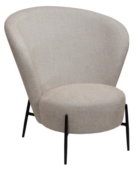 ORBIT Lounge Chair | Cashmere Boucle, Black legs