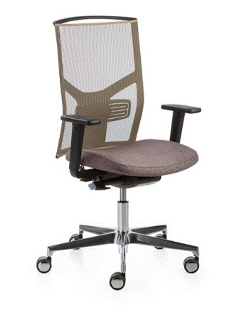 DIL- OFFICE CHAIR ATIKA S2200 BLACK  BASE/RUBBER WHEELS 
