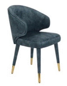 LUNAR Chair | Velvet Petrol FR
