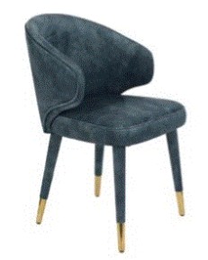 LUNAR Chair | Velvet Petrol FR