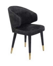 LUNAR  Chair | Velvet Anthracite FR