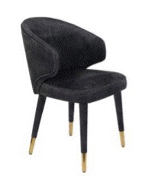 LUNAR  Chair | Velvet Anthracite FR