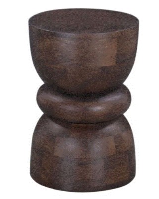 LIB-SIDE TABLE ASPEN WOOD MANGO WALNUT DARK 34X34X50