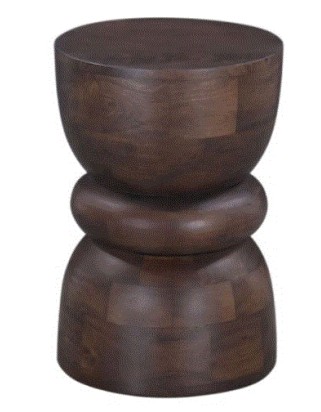 LIB-SIDE TABLE ASPEN WOOD MANGO WALNUT DARK 34X34X50