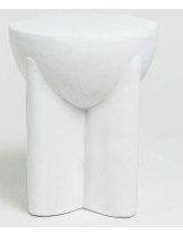 LIB- SIDE TABLE LITHOS HANDLE WHITE 36.5X36.5X46CM
