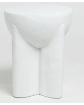 LIB- SIDE TABLE LITHOS HANDLE WHITE 36.5X36.5X46CM
