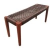 LIB -  BENCH MESH BROWN ANTIQUE WALNUT 110X35X40CM