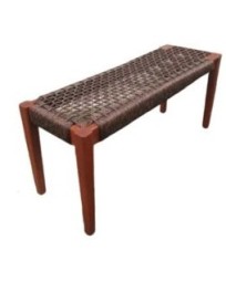 LIB -  BENCH MESH BROWN ANTIQUE WALNUT 110X35X40CM