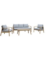 LIB  - SOFA SET FREELAND WOOD ACACIA NATURAL GREY 