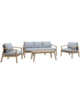 LIB  - SOFA SET FREELAND WOOD ACACIA NATURAL GREY 