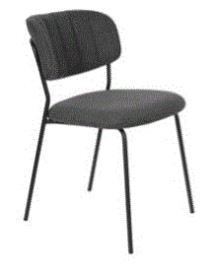 WH - CHAIR JOLIEN BLACK/DARK GREY