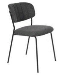 WH - CHAIR JOLIEN BLACK/DARK GREY
