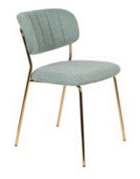 WH - CHAIR JOLIEN GOLD/LIGHT GREEN