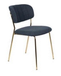 WH - CHAIR JOLIEN GOLD/DARK BLUE