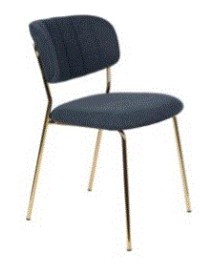 WH - CHAIR JOLIEN GOLD/DARK BLUE