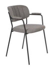 WH - ARMCHAIR JOLIEN BLACK/GREY