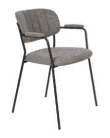 WH - ARMCHAIR JOLIEN BLACK/GREY