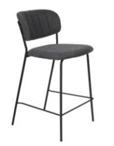 WH - COUNTER STOOL JOLIEN BLACK/DARK GREY