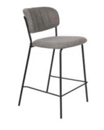 WH - COUNTER STOOL JOLIEN BLACK/GREY