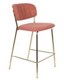 WH - COUNTER STOOL JOLIEN GOLD/PINK