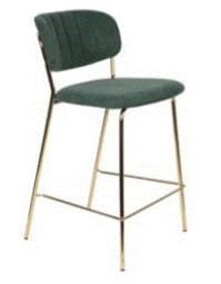 WH - COUNTER STOOL JOLIEN GOLD/DARK GREEN