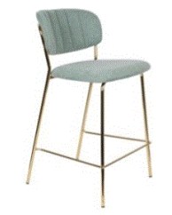 WH - COUNTER STOOL JOLIEN GOLD/LIGHT GREEN