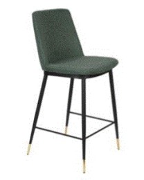 WH - COUNTER STOOL LIONEL DARK GREEN