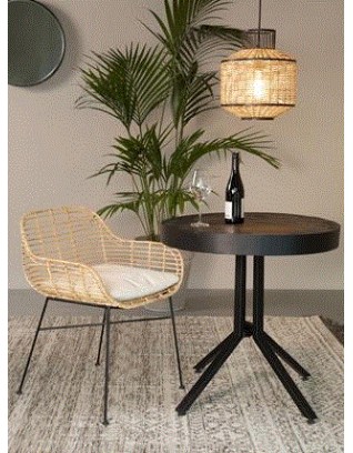 WH - BISTRO TABLE MAZE ROUND BLACK