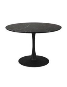 WH - DINING TABLE MARU BLACK ROUND 110CM
