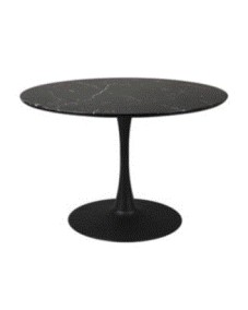 WH - DINING TABLE MARU BLACK ROUND 110CM